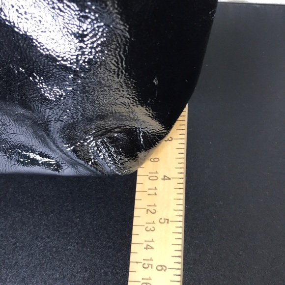 COACH Black Patent Leather Small Satchel Handbag - Picture 4 of 8